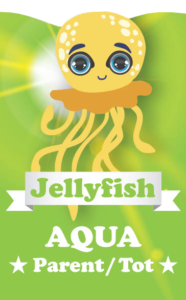 A jellyfish with the words " jellyfish aqua ".